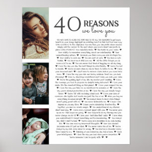 Póster 40 razones por las que te amamos FOTO cartel
