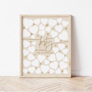 Póster 40 razones por las que te amamos regalo de cumplea