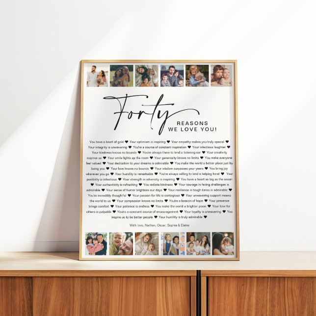 Póster 40 Razones por las que te queremos Collage de foto (Subido por el creador)
