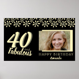 Póster 40 y fabulosa foto acuática de la margarita amaril