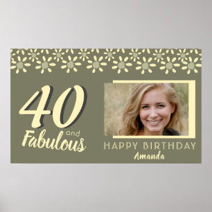 Póster 40 y fabulosa foto acuática de la margarita amaril