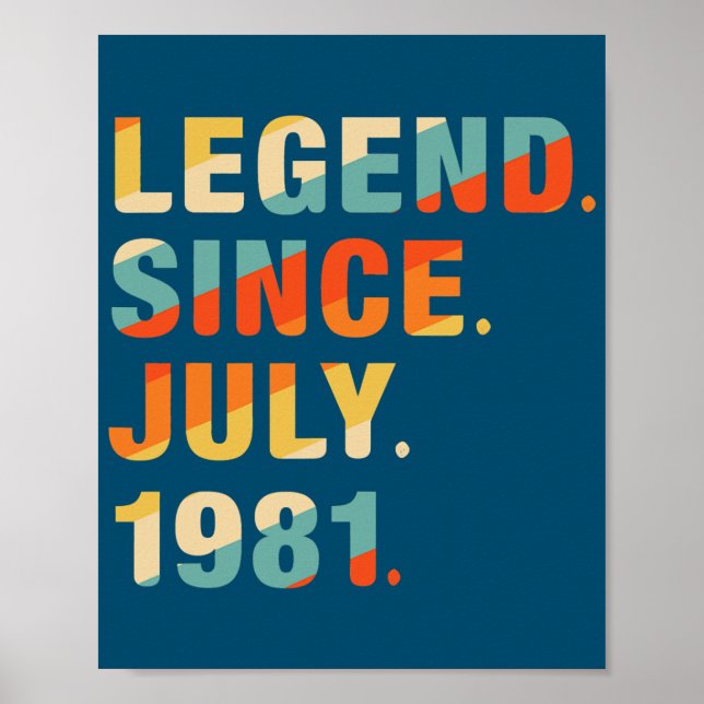 Póster 41.ª Regalos de cumpleaños de 41 años de antigüeda (Frente)