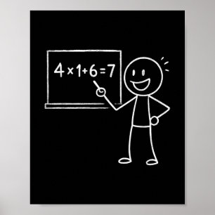 Póster 41 67 Meme Cuatro Uno Seis Siete Divertido Profeso