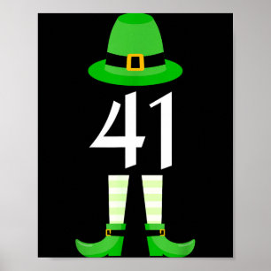 Póster 41 Día de San Patricio Four One Niños Divertido Le