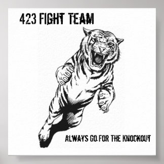 Póster 423 Equipo De Lucha, Siempre Ve Por El Kno...