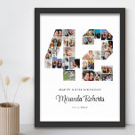 Póster 42.º Collage de fotos de 42 Personalizados<br><div class="desc">Celebrar el 42 cumpleaños con este poster de collage de fotos número 42 personalizado. Este regalo de personalizable también es perfecto para el aniversario de los bodas. Es una gran manera de mostrar preciosos recuerdos de tu vida de boda y casada. El poster presenta un collage de fotos que capturan...</div>
