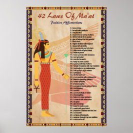 Póster 42 Leyes de Mamáes - Poster de Afirmaciones Positi