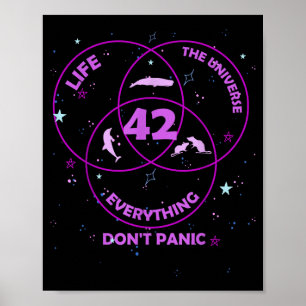 Póster 42 Respuesta a la vida universo todo