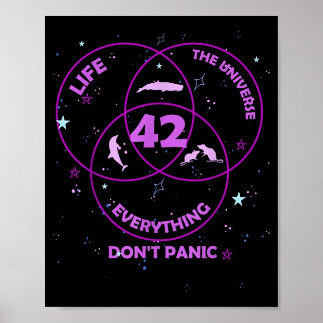 Póster 42 Respuesta a la vida universo todo  (Frente)