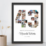 Póster 43.º Collage de fotos de 43 Personalizados<br><div class="desc">Celebra 43 años con este poster de collage de fotos número 43 personalizado. Este regalo de personalizable también es perfecto para el aniversario de los bodas. Es una gran manera de mostrar preciosos recuerdos de tu vida de boda y casada. El poster presenta un collage de fotos que capturan esos...</div>
