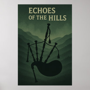 Poster 43, Ecos de las colinas, arte vintage