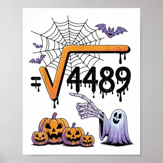 Póster 4489 Square Root 67 Math Teacher Halloween Costume (Frente)