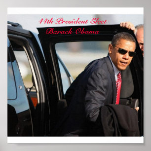 Póster 44.º presidente electo Barack Obama