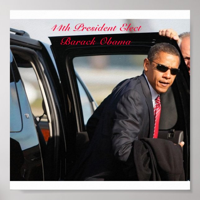 Póster 44.º presidente electo Barack Obama (Frente)