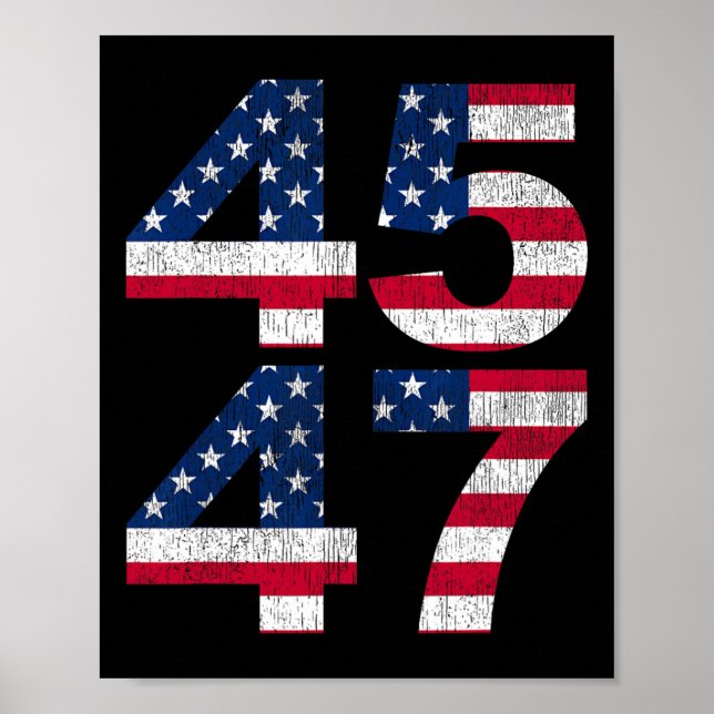 Póster 45 47 2024 Presidente Vintage (Frente)