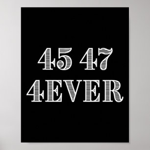 Póster 45 47 Ilustracion de apoyo a Trump