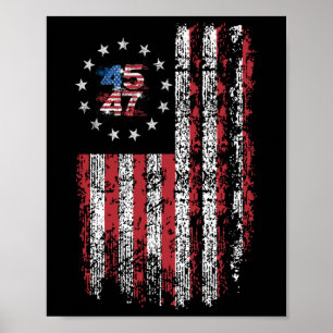 Póster 45 47 Presidente 47 Presidente de la Bandera Ameri