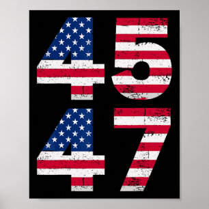 Póster 45 47 Presidente de Trump: Vintage Estados Unidos