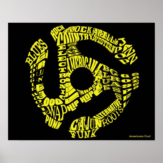 Póster 45 Adaptador de grabación de géneros musicales (Frente)