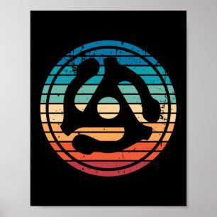 Póster 45 Adaptador de grabación Regalo de música de los 