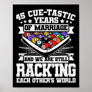 Póster 45 Aniversario Boda Billiards 45 Years M