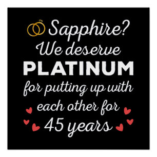 Póster 45° Aniversario Boda I - Pareja Graciosa de Sapphi
