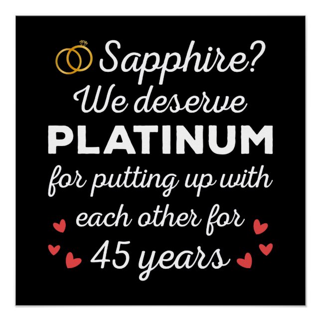 Póster 45° Aniversario Boda I - Pareja Graciosa de Sapphi (Anverso)