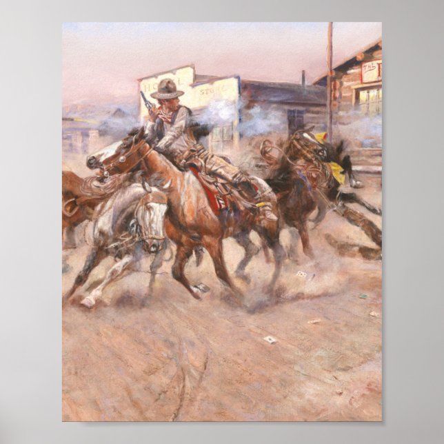 Póster 45 humo, 1908 Charles Marion Russell (Frente)