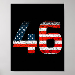 Póster 46 Joe Biden 46º presidente 2020 Bandera estadouni