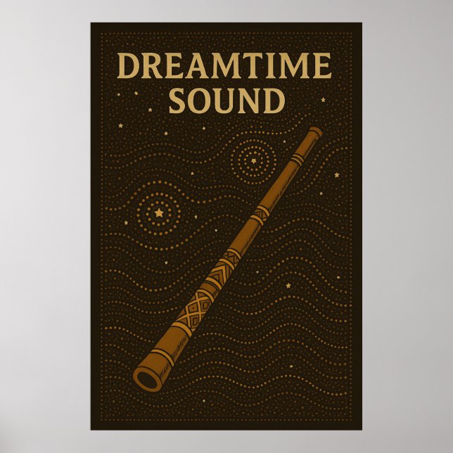 Poster 46, sonido Dreamtime, arte vintage (Frente)