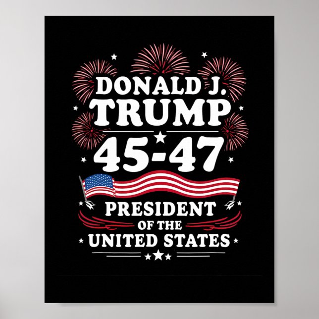 Póster 47.ª investidura del presidente Donald Trump (Frente)