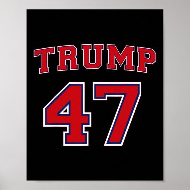 Póster 47 Trump 2024 Votar al presidente Donald Trump 47 (Frente)