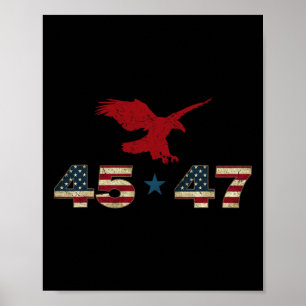 Póster 47 Trump Elección presidencial Patriótica Eagle U