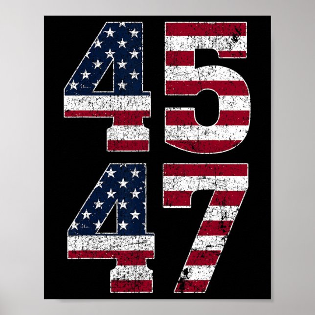 Póster 47 We The People 2024 Apoyamos La Bandera Estadoun (Frente)