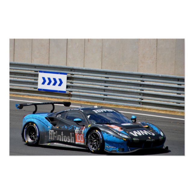 Póster 488 GTE EVO no100 24 Horas de Le Mans 2023 (Anverso)