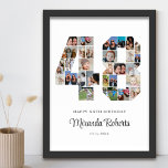 Póster 48.º cumpleaños número 48 Collage de fotos Persona<br><div class="desc">Celebra 48 años con este poster de collage de fotos número 48 personalizado. Este regalo de personalizable también es perfecto para el aniversario de los bodas. Es una gran manera de mostrar preciosos recuerdos de tu vida de boda y casada. El poster presenta un collage de fotos que capturan esos...</div>