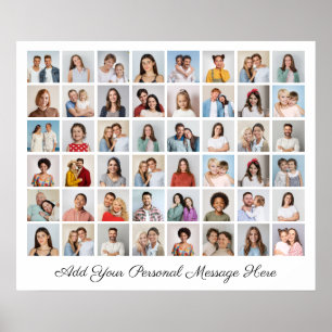 Póster 48 Collage de fotos Añadir su propio saludo