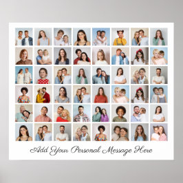 Póster 48 Collage de fotos Añadir su propio saludo