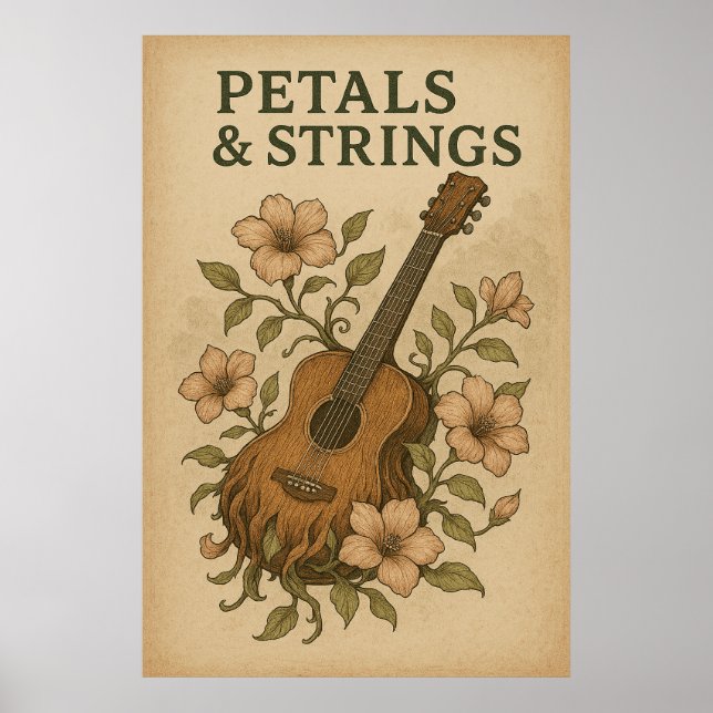 Poster 48, Petals & Strings, Arte de época (Frente)