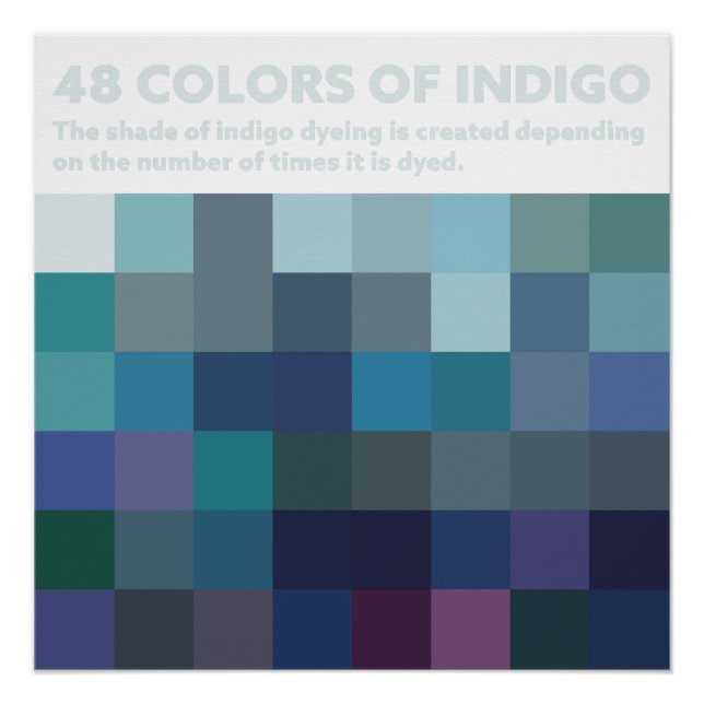 PÓSTER 48COLORS OF INDIGO (Anverso)