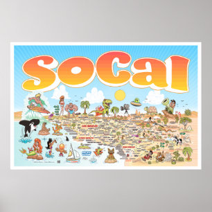 Póster 48X32 California del Sur