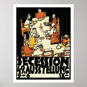 Póster 49.ª Poster de Secession Ausstellung ("amigos")