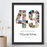 Póster 49.º cumpleaños número 49 Collage de fotos Persona<br><div class="desc">Celebra 49 años con este poster de collage de fotos número 49 personalizado. Este regalo de personalizable también es perfecto para el aniversario de los bodas. Es una gran manera de mostrar preciosos recuerdos de tu vida de boda y casada. El poster presenta un collage de fotos que capturan esos...</div>