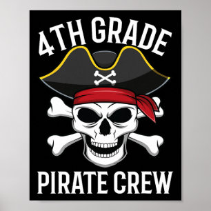 Póster 4.ª Cancillera De Piratas De Halloween Estudiante 