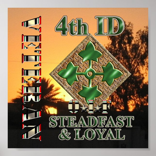 Póster 4.ª División de Infantería Veterana de la OIF (Frente)