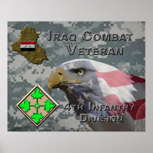 Póster 4.ª Infantería Div Iraq Combat Veteran