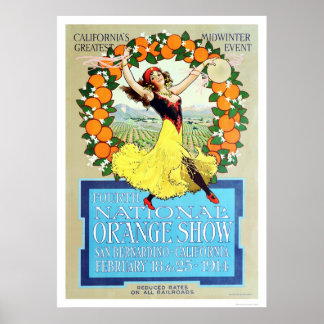 Póster 4.ª Muestra Nacional de Naranjas 1914