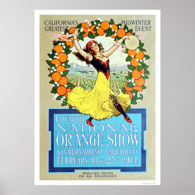 Póster 4.ª Muestra Nacional de Naranjas 1914 (Frente)