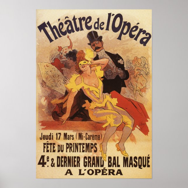 Póster 4.ª pelota enmascarada en el Teatro de la Ópera (Frente)