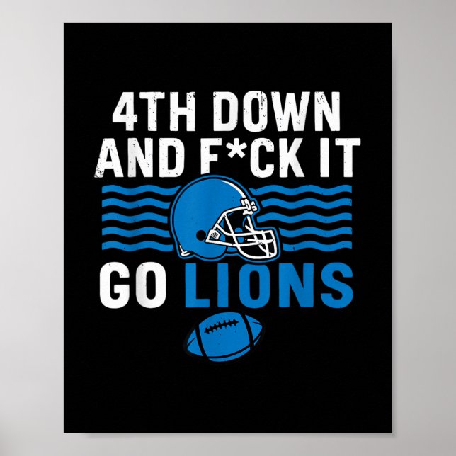 Póster 4.º Abajo Y Fck It Go Lions (Frente)